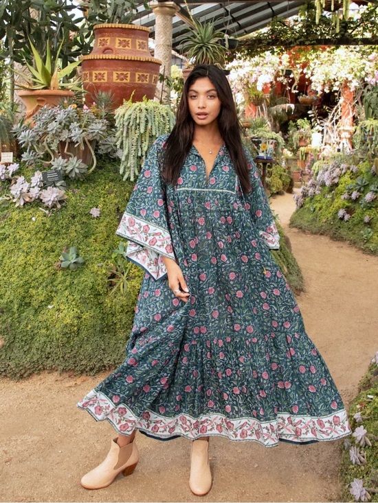 Dresses & Skirts - The Fox and the Mermaid Venice Chahna Floral Tiered Cotton Dress M